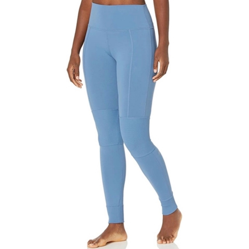 ALO Yoga Light Blue High-Rise Leggings with Panel Detail